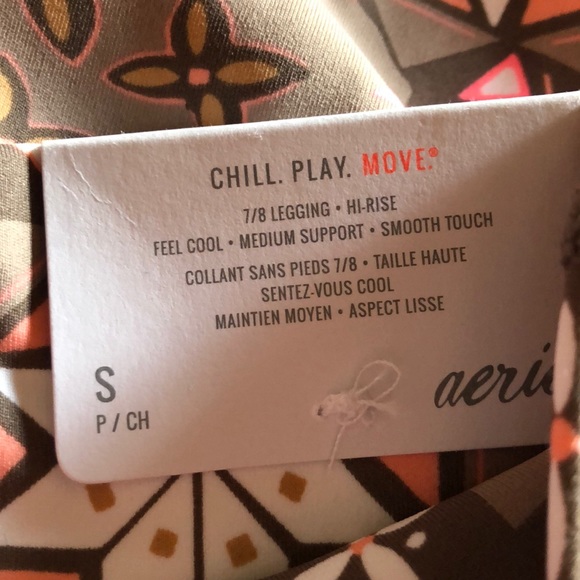 NWT!Aerie Move Brown and Pink Patterned Leggings! - Picture 5 of 7